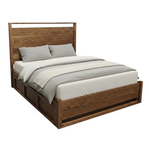 Metara Solid Wood Storage Bed – Custom Handcrafted Bed  00-00