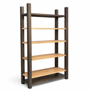 Industrial Solid Wood Bookcase | Custom Wood Shelf 00-00