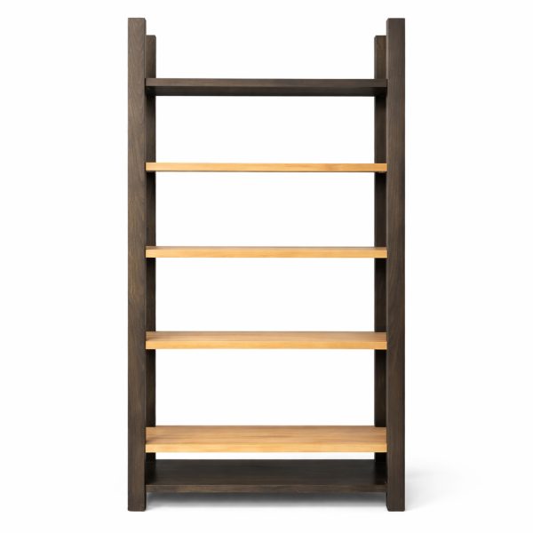 Industrial Solid Wood Bookcase | Custom Wood Shelf 00-01