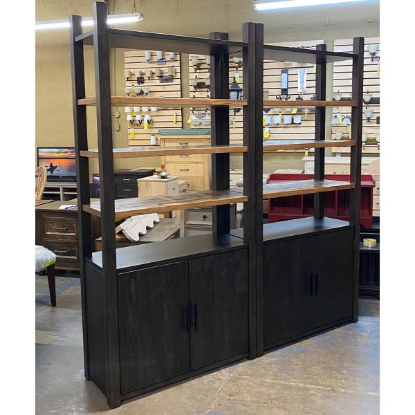 Industrial Solid Wood Bookcase | Custom Wood Shelf  01-01