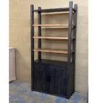 Industrial solid wood bookcase-handcrafted-02