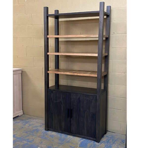 Industrial Solid Wood Bookcase-Handcrafted-02