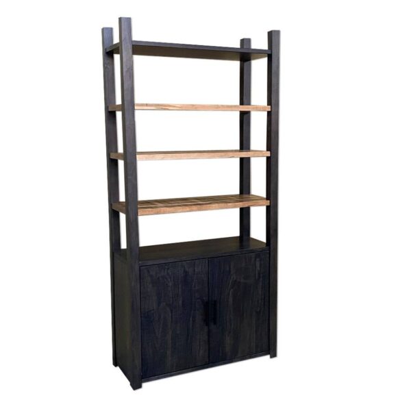 Industrial Solid Wood Bookcase | Custom Wood Shelf 00-03