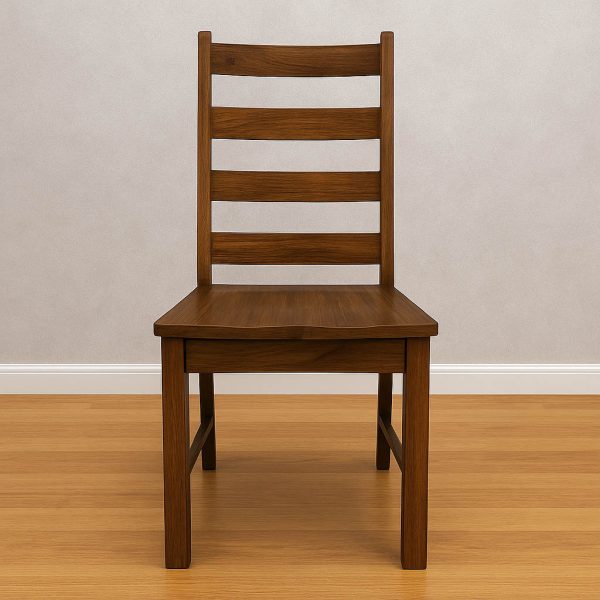 Mini Ladder Back Solid Wood Side Chair – Custom Rustic Dining Chair 00-02