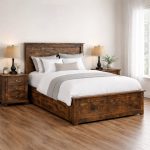 Adirondack Solid Wood Storage Bed | Canadian Rustic Condo Bed 00-01