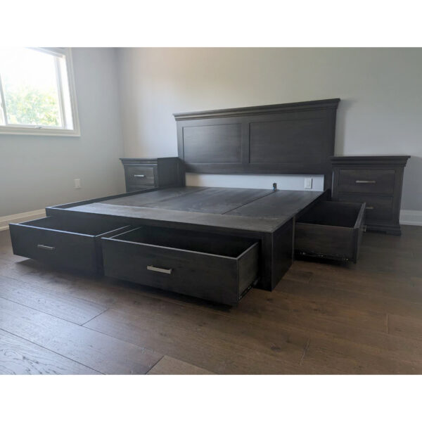 Manhattan Bed Solid Wood Storage Bed, Panel Bed 02-01