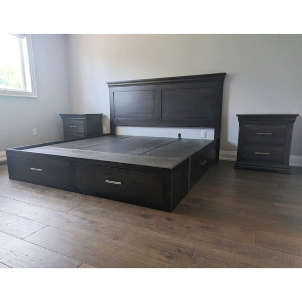 Manhattan Bed Solid Wood Storage Bed, Panel Bed 02-02
