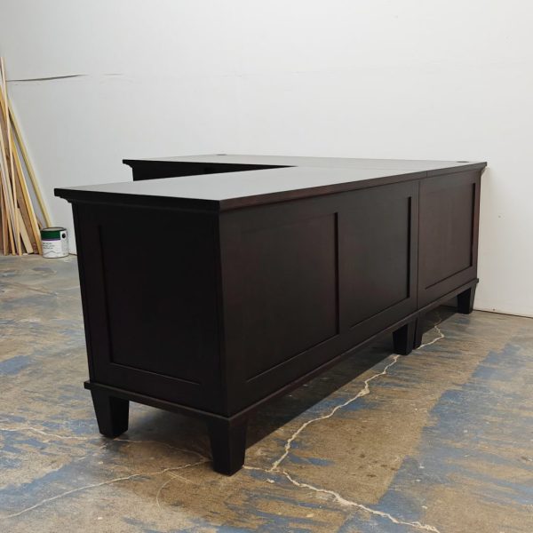 Brooklyn Solid Wood Corner Desk With Hutch | L-Desk 03-03