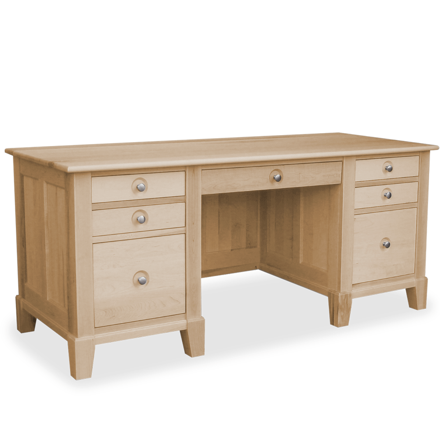 Solid Wood Phillipe Office Desk - handcrafted desk
