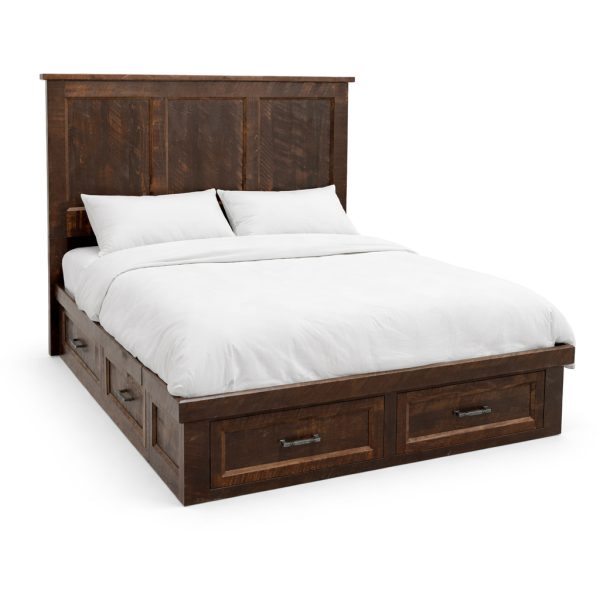 Algonquin Solid Wood Storage Bed | Custom Canadian Handcrafted Bed 00-01