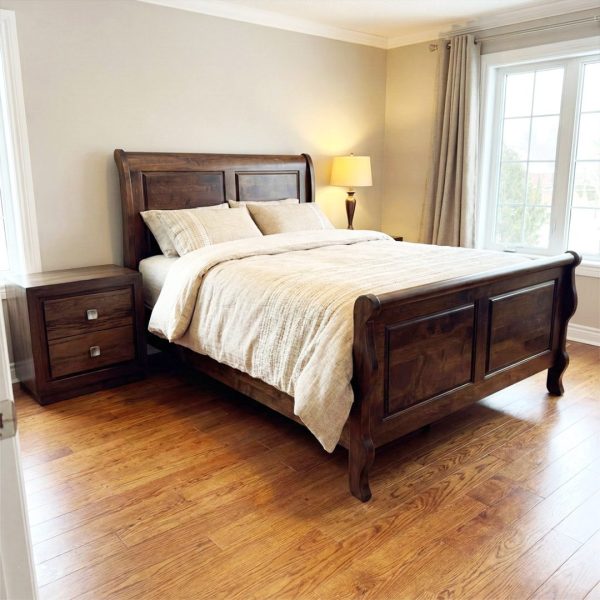 Hockley Solid Wood Sleigh Bed | Handcrafted Canadian Bed 00-05