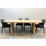 Lansing Solid Wood Table | Handcrafted Pillar Live Edge Table 03-03