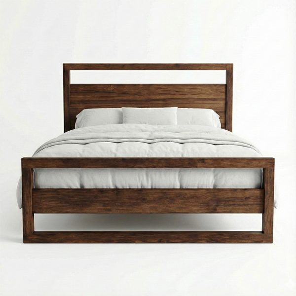 Tempus Solid Wood Modern Bed | Custom Solid Wood Bed 00-03