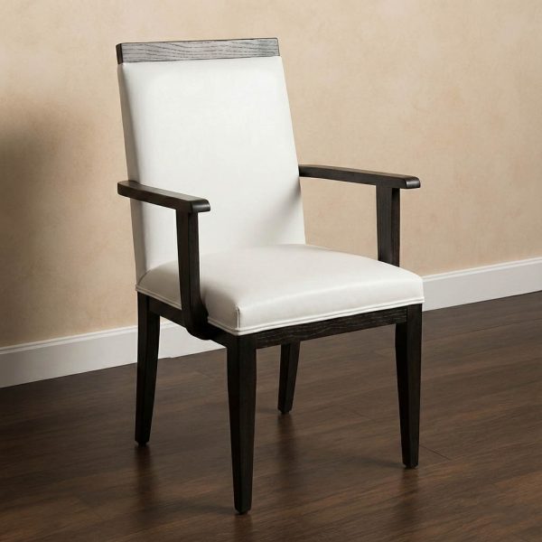 Dorsa Solid Wood Upholstered Arm Chair – Custom Dining Chair 00-01