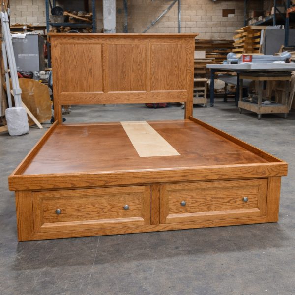 Algonquin Solid Wood Storage Bed | Custom Canadian Handcrafted Bed With Drawers 02-02