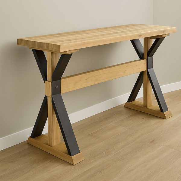 Hyde Solid Wood X-Base Server | Custom X-Base Sideboard 00-01