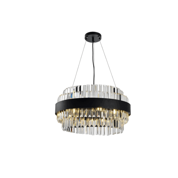 Luxury Modern Chandeliers-Black Belt Round Modern Lighting 01