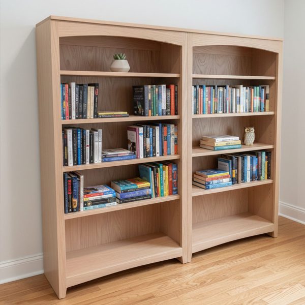 Fancy Solid Wood Bookcase | Handcrafted Custom Bookcase 05-02