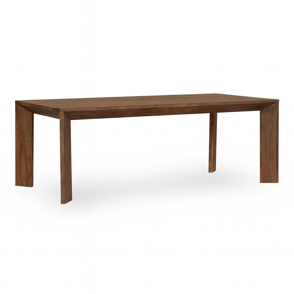 Davos Solid Wood Modern Leg Dining Table | Custom Solid Wood Modern Table 00-00