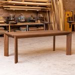 Davos Solid Wood Modern Leg Dining Table | Custom Solid Wood Modern Table 00-04