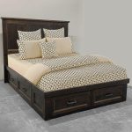 Algonquin Solid Wood Storage Bed | Custom Canadian Handcrafted Bed with drawers 04-01