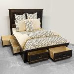 Algonquin Solid Wood Storage Bed | Custom Canadian Handcrafted Bed with drawers 04-02