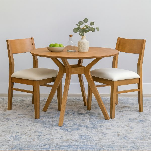 Conan Solid Wood Modern Dining Table | Handcrafted Custom Round Table 01-01