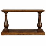 Balustrade Solid Wood Sofa Table – Custom Hall Console 00-01