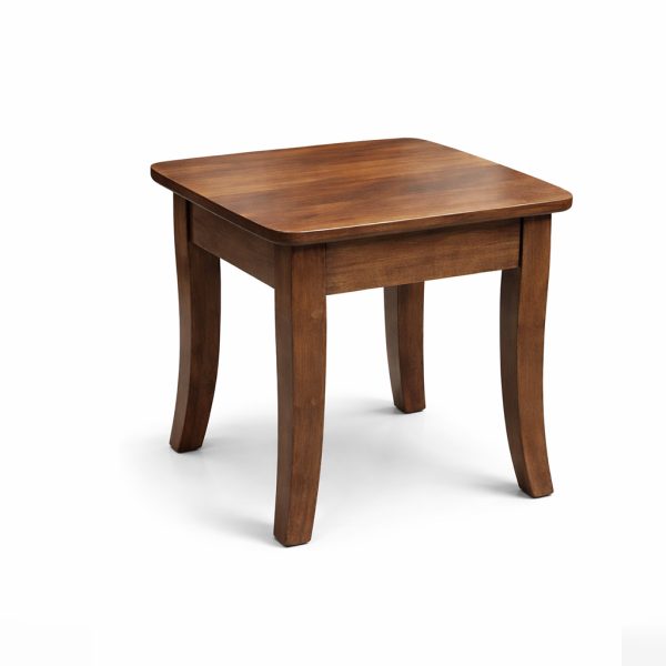 French Curve Solid Wood Side Table – Handcrafted Accent Table 00-00