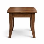 French Curve Solid Wood Side Table – Handcrafted Accent Table 00-01