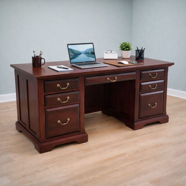Solid Wood Chateau Office Desk | Executive Storage Desk 03-01