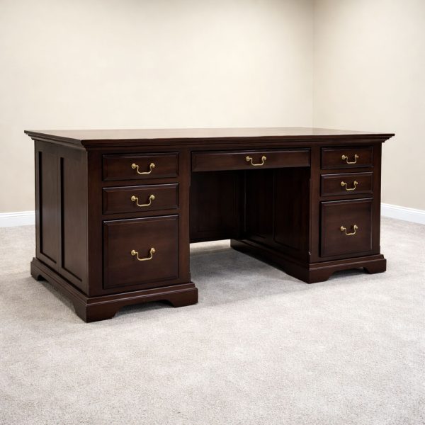 Solid Wood Chateau Office Desk | Executive Storage Desk 05-00