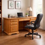 Solid Wood Chateau Office Desk | Executive Storage Desk 06-00