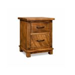 Adirondack Solid Wood Nightstand | Custom Handcrafted Bedside Table 00-02