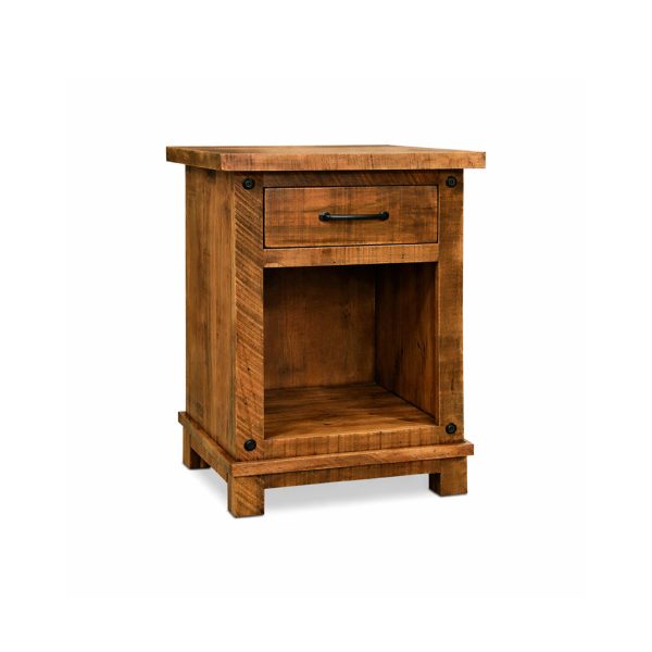 Adirondack Solid Wood Nightstand | Custom Handcrafted Bedside Table 00-03