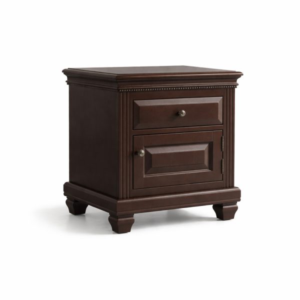 Florentino Solid Wood Nightstand | Custom Classic Bedside Table 0-00