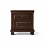 Florentino Solid Wood Nightstand | Custom Classic Bedside Table 0-01