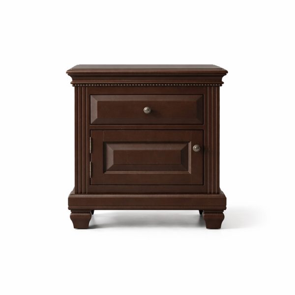 Florentino Solid Wood Nightstand | Custom Classic Bedside Table 0-01
