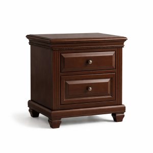 Florentino Solid Wood Nightstand | Custom Classic Bedside Table 0-02