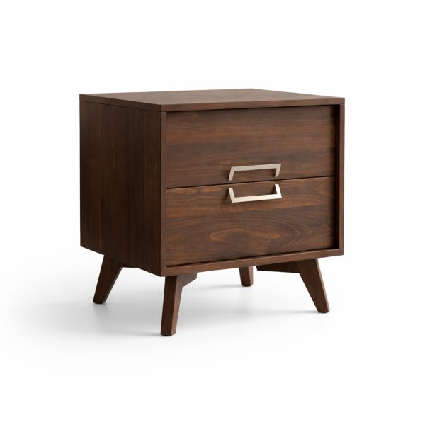 Hugo Solid Wood Mid-Century Nightstand 00-01