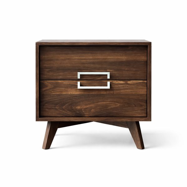 Hugo Solid Wood Mid-Century Nightstand 00-02