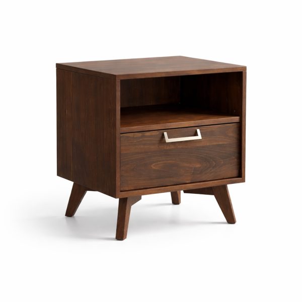 Hugo Solid Wood Mid-Century Nightstand 00-05