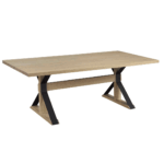 Drake Solid Wood X-Base Table | Custom Dining Table 00-01