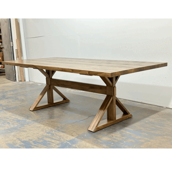 Drake Solid Wood X-Base Dining Table | Custom Dining Table 01-01