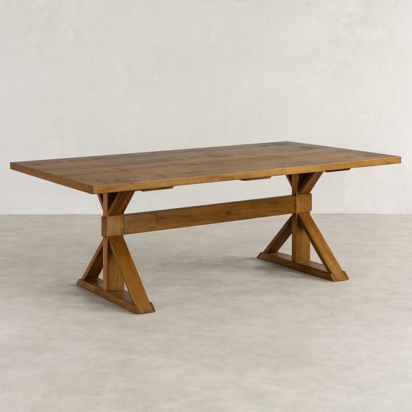 Drake Solid Wood X-Base Dining Table 00-1