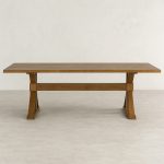 Drake Solid Wood X-Base Dining Table  00-2