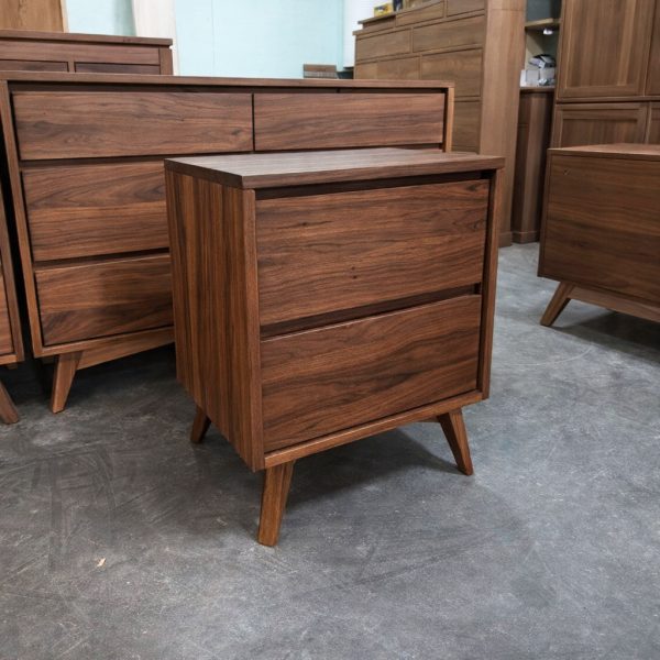 Hugo Solid Wood Mid-Century Nightstand 01-01