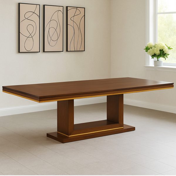 Millennium Solid Wood Modern Dining Table | Custom Extendable Dining Table 00-03