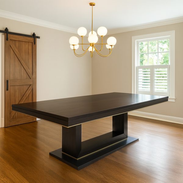 Millennium Solid Wood Modern Dining Table | Custom Extendable Dining Table 03-01