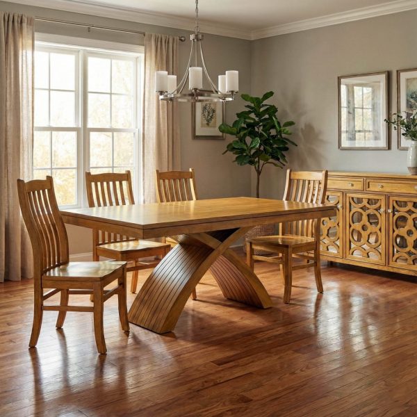 Fifth Avenue Solid Wood Dining Table | Custom Handmade Extendable Dining Table 01-02